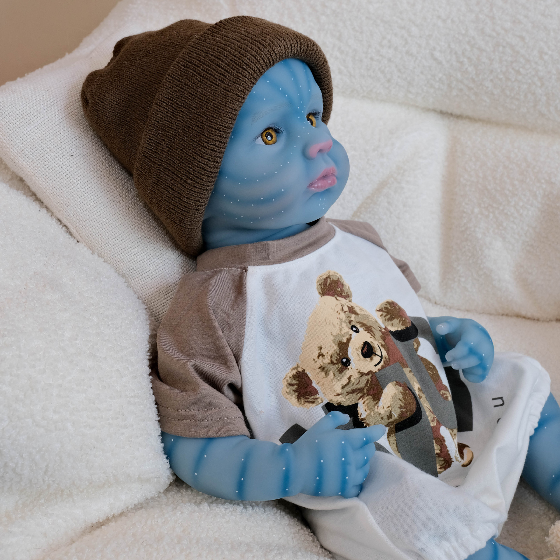 19 pulgadas de manga corta osos LOULOU Avatar muñeca de simulación hecha a mano regalo de juguete para niños