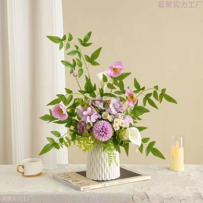 軽豪華ins風シミュレーション花芸術装飾品高級シミュレーション緑植若者デスクトップ生け花花芸装飾品|undefined