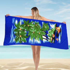 双面绒速干运动毛巾户外游泳防沙吸水热转印超细纤维沙滩巾定制