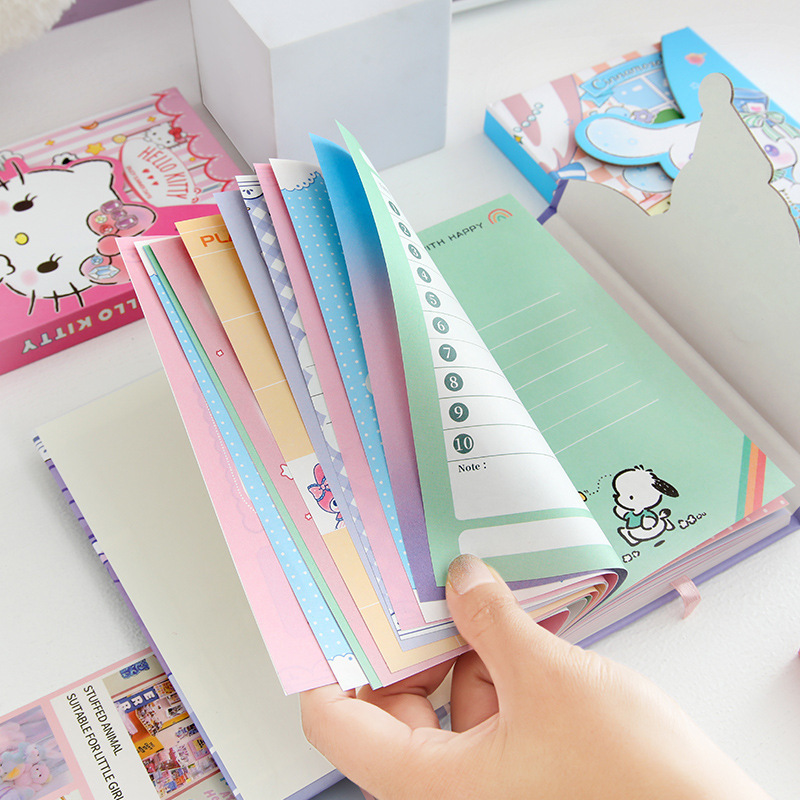 Comercio Exterior Sanrio cuaderno A5 de absorción de cáscara dura cubierta dura Cuaderno de mano Kulomi Cuaderno de notas Estudiantes de papelería