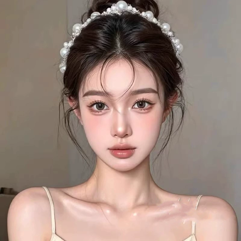 Корейский стиль, свежий жемчуг, сказочная высококачественная повязка на голову, минималистичный элегантный женский матовый нескользящий аксессуар для волос