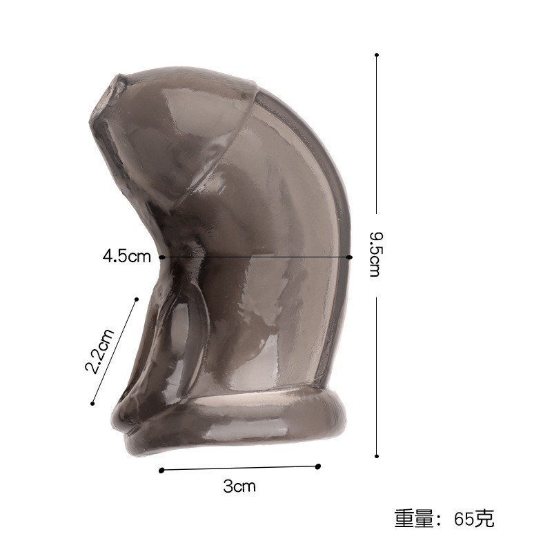 Anti-Erection Chastity Cage Sleeve for Men, TPE Bird Cage Lock, Small Size — detail image 2