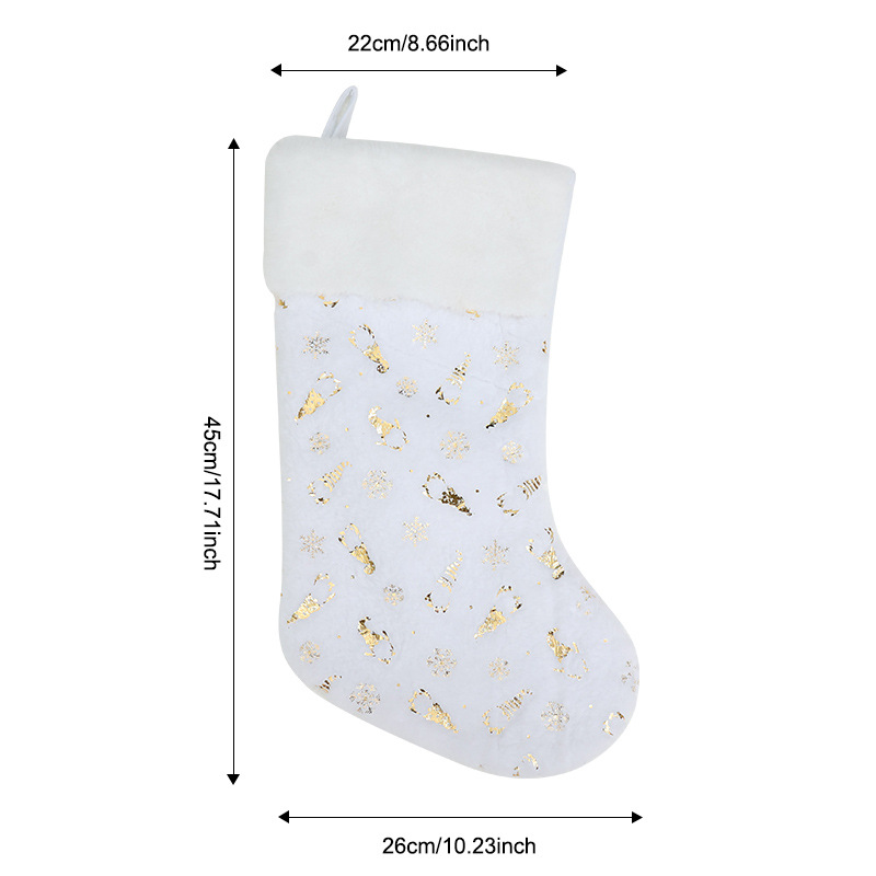 Calcetines de Navidad transfronterizos calcetines de regalo para niños colgantes de árbol de Navidad bolsas de caramelo decoración colgantes de decoración para el hogar de Navidad image 13