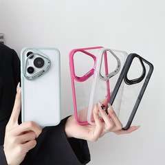 適用華為Pura70Ultra手機殼透明鏡頭支架Mate60Pro膚感輕奢保護套