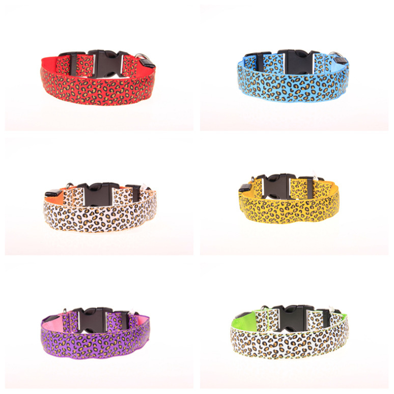 豹纹LED发光狗项圈 挺好品牌 (6)