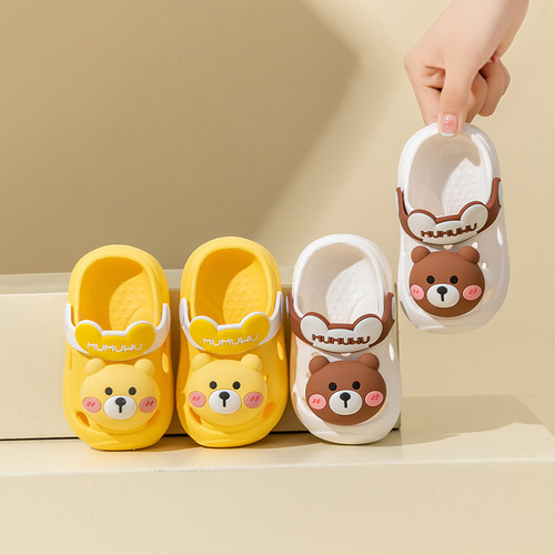 Children's slippers summer indoor non-slip soft bottom baby boy's clog shoes Baotou infant girl's sandal slippers home