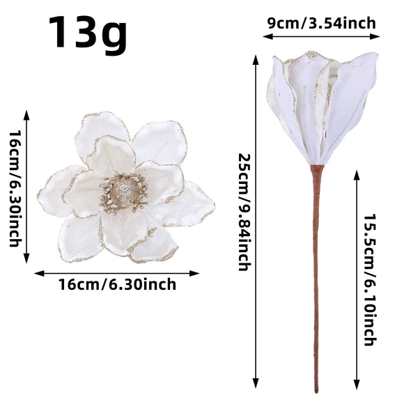 X1-10 White Flower Golden edge