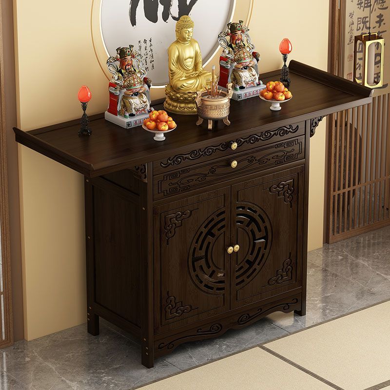 New Chinese-Style Standing Cabinet for Home Use, Offering Table for Buddha, Guanyin, and Bodhisattva Statues in the Living Room