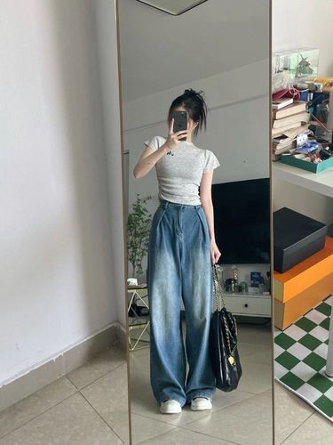 260g cotton modal American retro spicy girl slim fit short-sleeved T-shirt women's summer unique short style top