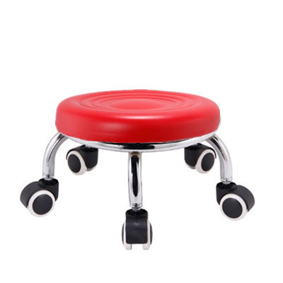 Mobile small stool for children's first steps, floor cleaning wheel stool, foot massage and pedicure stool, shoe changing stool, extendable leisure stool