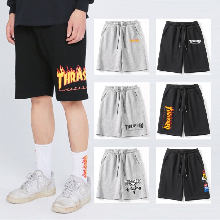 2026 Summer Flame Thrasher New Casual Shorts Loose Sports Shorts Unisex Trendy Breathable