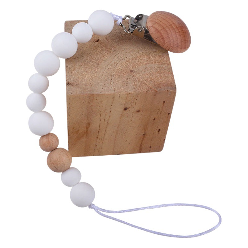 Suministros para bebés clip de chupete bebé Cadena de chupete de silicona Amazon mordedor cadena anti-caída nuevas ventas directas