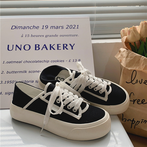 Women's Spring and Summer Low-Top Clog Two-Purpose Canvas Shoes  New Flat Breathable White Shoes Korean Style Casual Women's Shoes
