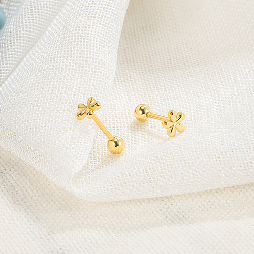 Simple flower ear bone nails, summer screws,  new trendy ear piercing, cool high-end earrings and earrings