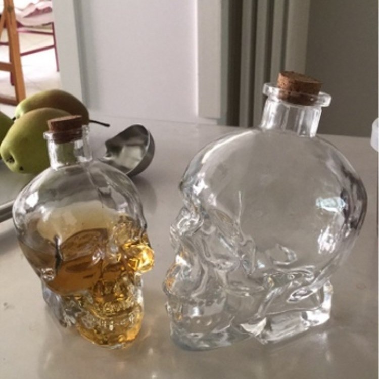 工艺酒瓶 骷髅头酒瓶 创意玻璃瓶 骷髅头酒杯 玻璃酒瓶