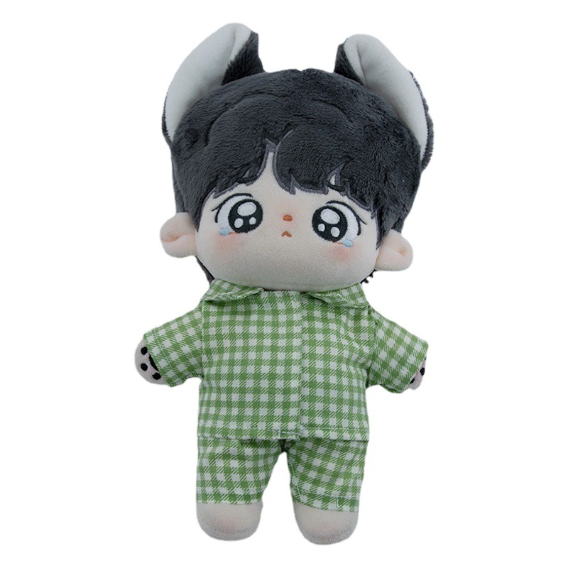 10cm20cm muñeca ropa camisa a cuadros pijamas traje 15cm muñeca de juguete muñeca de algodón ropa de la muñeca