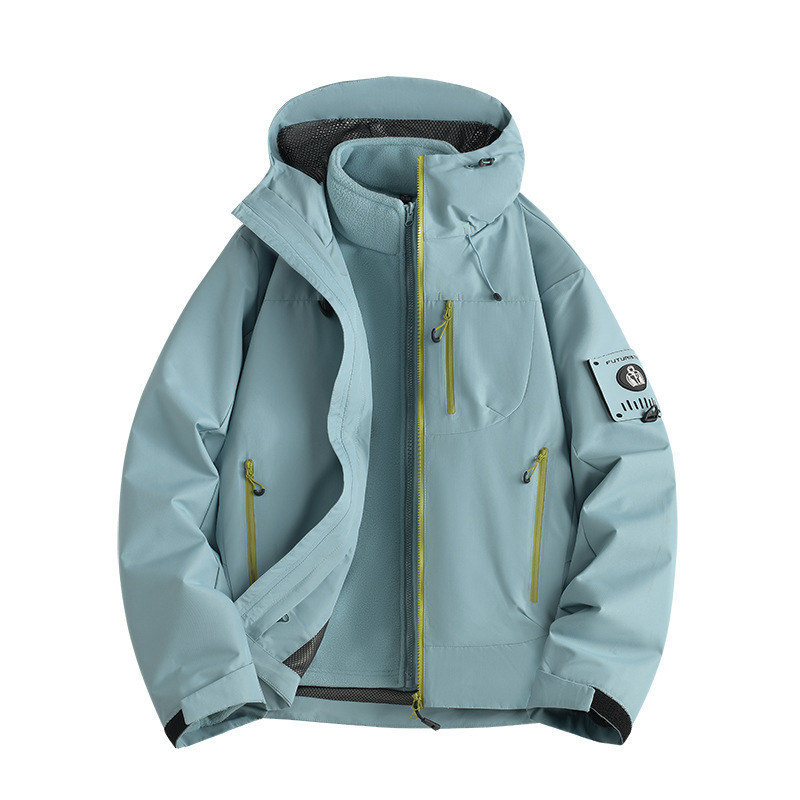 定制新款三合一冲锋衣外套防风防水情侣休闲户外登山服印logo刺绣|undefined