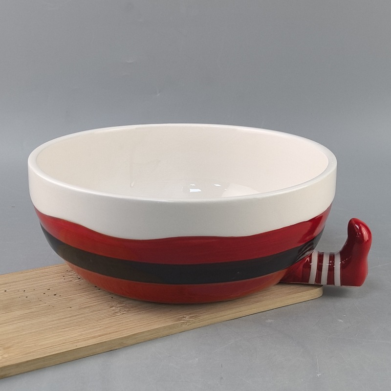 Decoración de Navidad creativa bandeja de frutas de cerámica snack bandeja adorable Santa Claus bandeja de dulces de cerámica exportación de comercio exterior