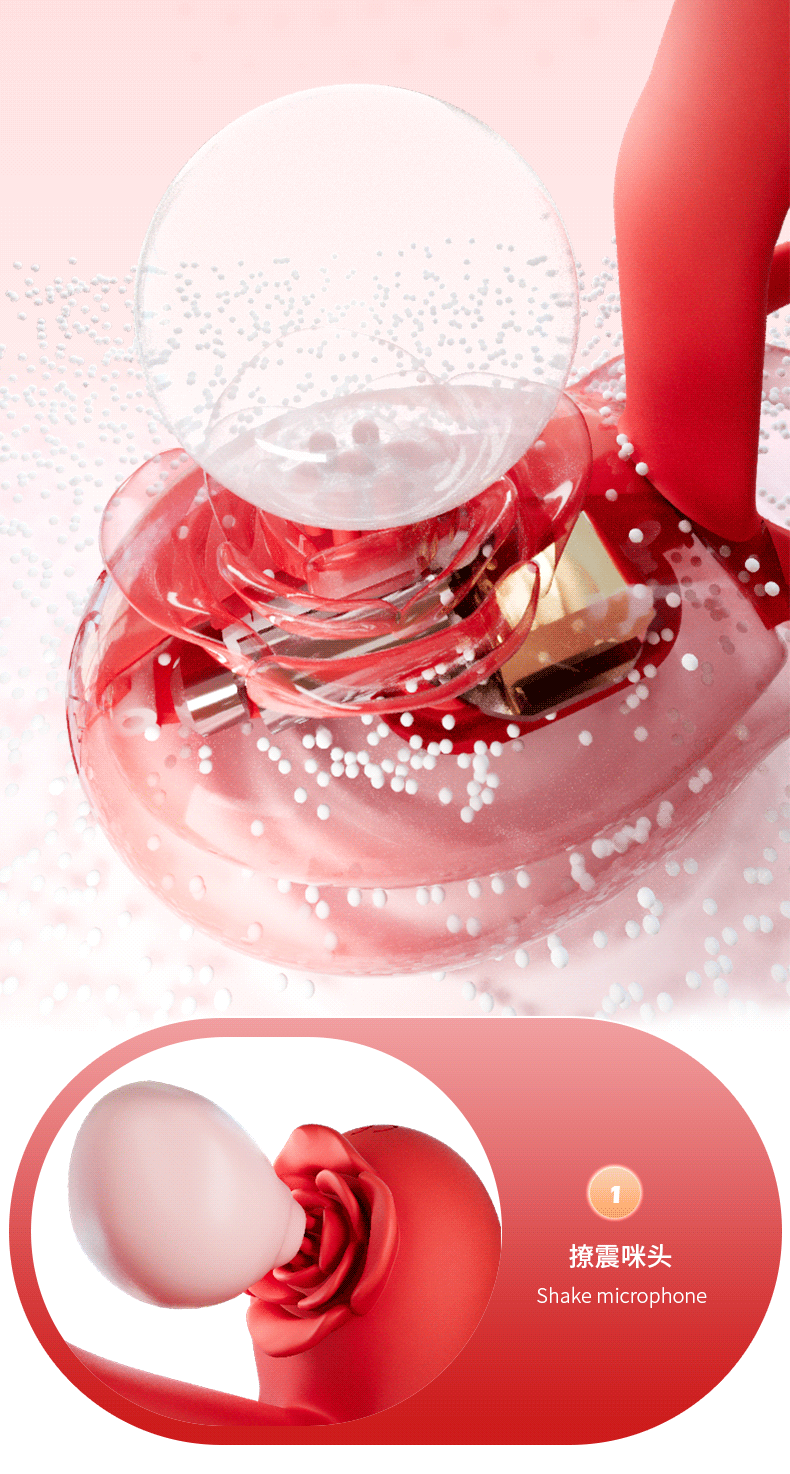Rose Dual-Ring Vibrating Penis Ring with Remote, 10-Frequency Prostate Massager — detail image 12