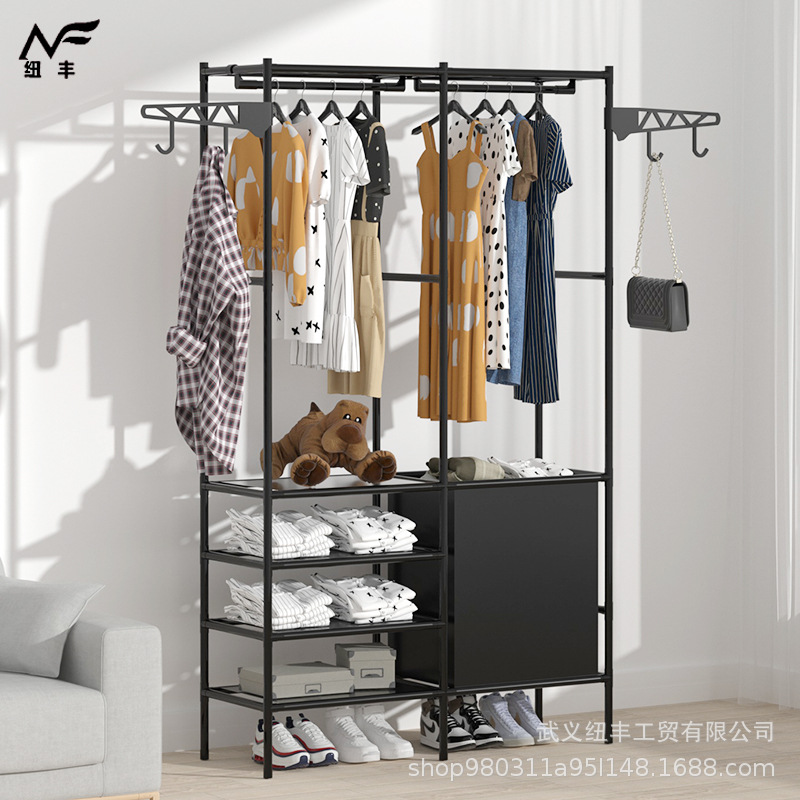 Foreign Trade Storage Cross-border Coat Rack Wholesale Simple Floor-standing Multi-functional Clothes Hanger Metal Modern Simple Storage Rack