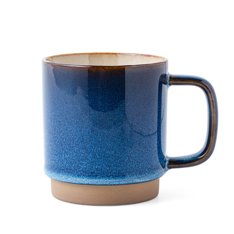 Taza de oficina Tao Run Hui, taza de café artesanal estilo retro, taza creativa y única, cerámica al por mayor de fábrica
