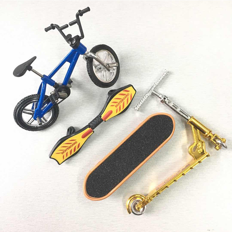 Giocattoli creativi di simulazione, mini bicicletta in lega, monopattino da dito, modello di bici, skateboard_voghion.com