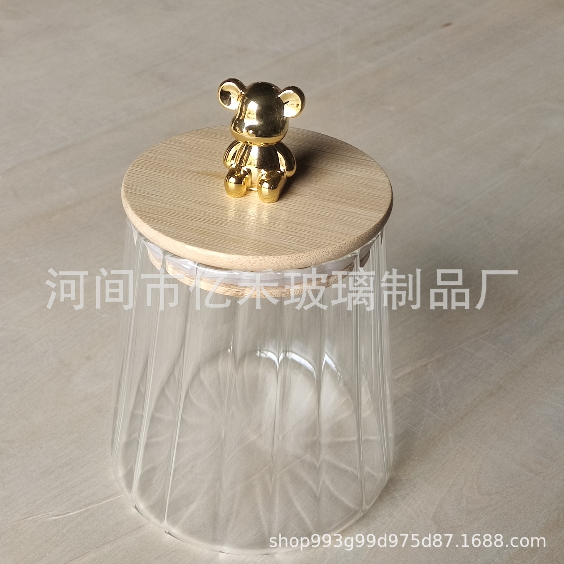 Tarro de vidrio de pétalo spot, frasco de vidrio sellado creativo, frasco de té, jarabe de gran capacidad de grado alimenticio para el hogar, almacenamiento a rayas