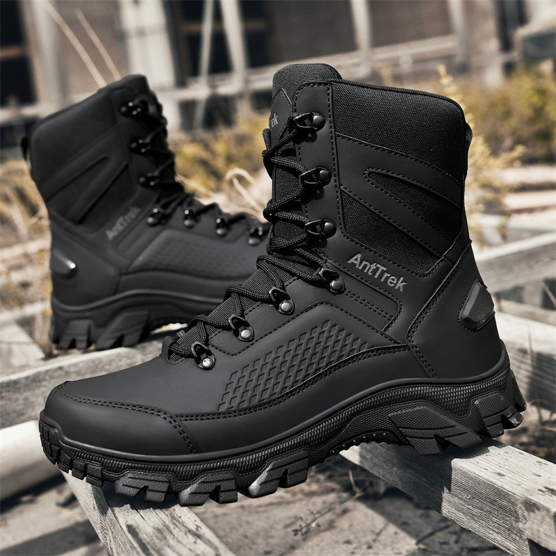 Botas de viaje a través de la frontera Aliexpress Amazon botas militares de alta altura, botas de senderismo antideslizantes, zapatos de montaña image 4