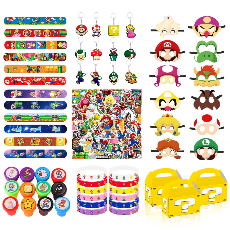 Amazon's New Product Super Mario Creative Cartoon Stickers, Paper Masks, Snap Rings, Bracelets, and Special-Shaped Keychains Amazon's New Product Super Mario Creative Cartoon Stickers, Paper Masks, Snap Rings, Bracelets, and Special-Shaped Keychains