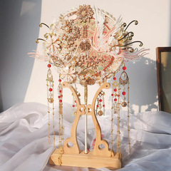 両面二色重工業扇子花嫁結婚式素材古代風手作り完成品XiuheハイエンドフェイスカバーハンドヘルドDIY