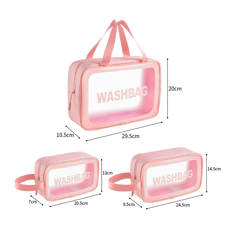 Прозрачный набор PVC, водонепроницаемая пляжная сумка, дорожная сумка, organizer bag, косметичка, набор 3 шт, оптовая продажа
