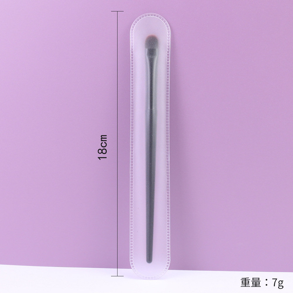 Cepillo de blanqueador en forma de lengua, cepillo de maquillaje suave de cabeza plana, cepillo de maquillaje de fondo sin marca, acné, marca de lágrimas, cepillo de círculo negro.