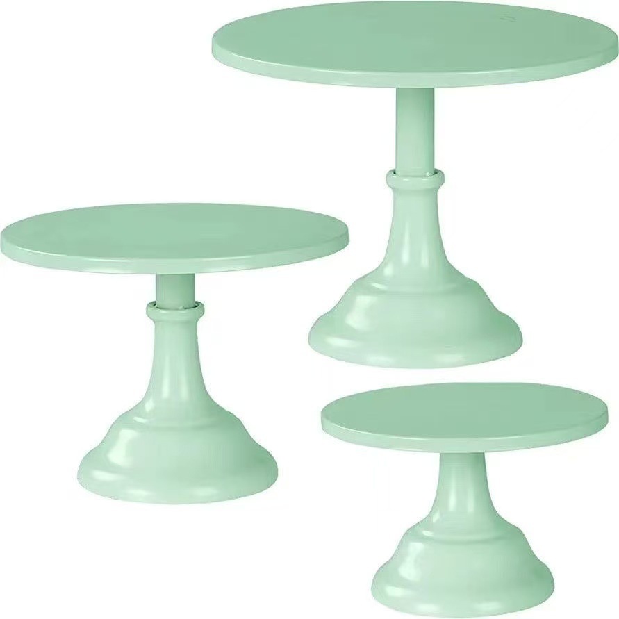 Estante de pastel de metal europeo tienda de té de leche dulces dulces dulces bandeja de pies altos props de boda bandeja de pastel decoración