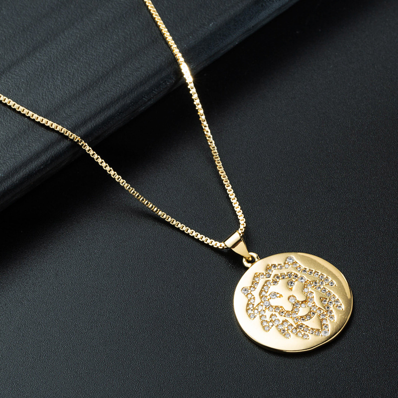 Nihaojewelry wholesale jewelry simple twelve constellation medal pendant necklacepicture9