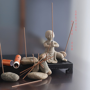 Haoshi Shizhai Incense Creative Incense Stick Pebbles Ceramic Sand Home Furnishings Tea Room Study Incense Seat Zen Decoration