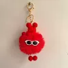 6cm red [light gold hardware] [35# lobster buckle + 30# flat circle + 4 sections o chain]