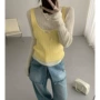 圆领新款显瘦拼接针织衫