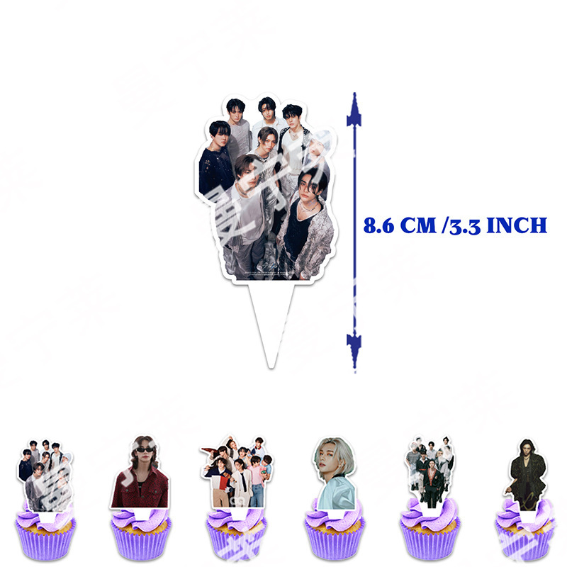 新款straykids生日派对装饰拉旗气球背景布蛋糕插排skzoo派对用品|undefined
