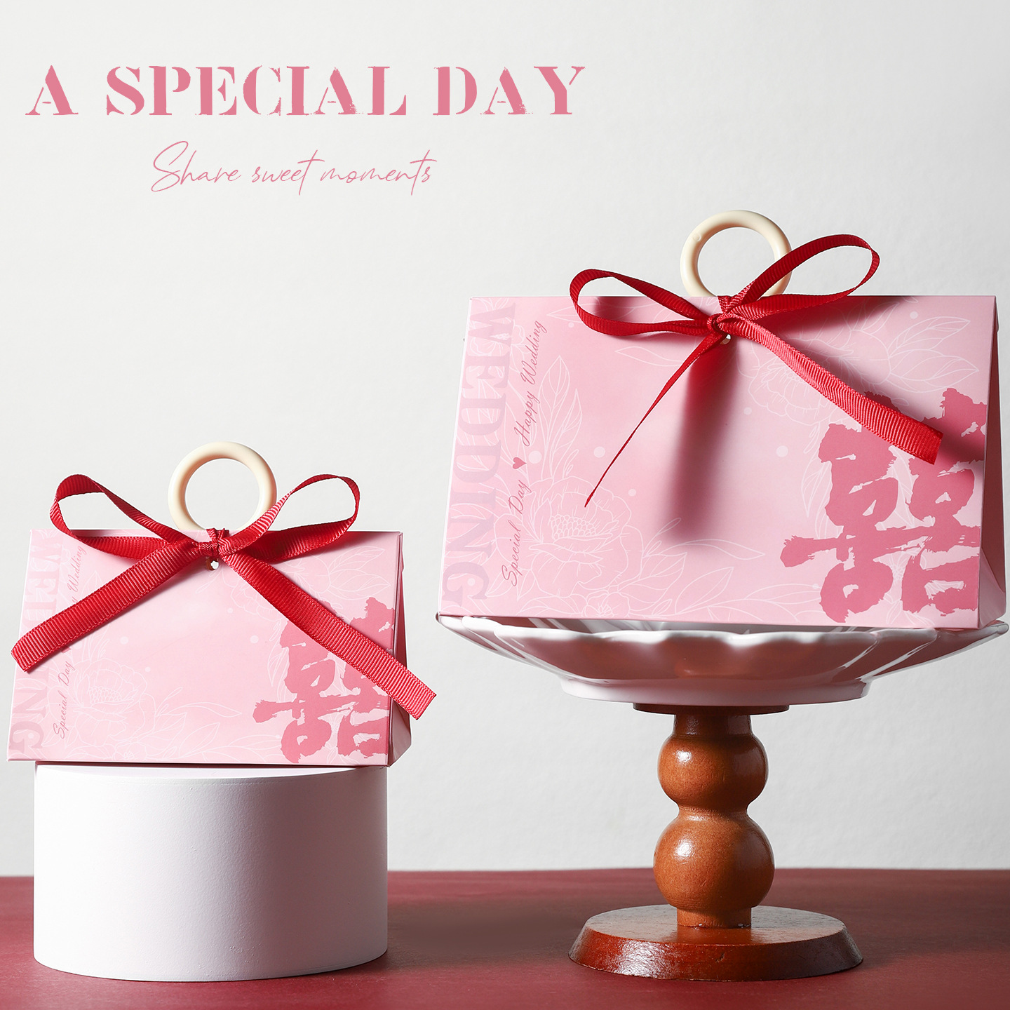 2505 horizontal pink + ribbon + ring