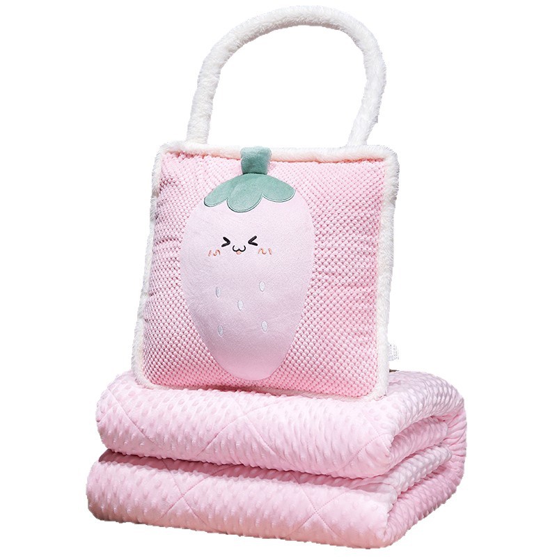 Cartoon Fruit Pillow colcha otoño invierno verano peluche caliente oficina de gran capacidad siesta cojín multipropósito colcha de aire acondicionado