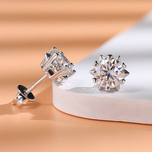 30/50/1 karat Snowflake Moissanite Earrings Women's 925 Sterling Silver Plated 18K Gold Simulation Diamond Earrings