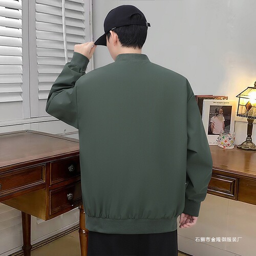 New Autumn/Winter Trendy Brand Men's Pocket Print Jacket with Blue Baseball Collar, Popular New Product Fashion