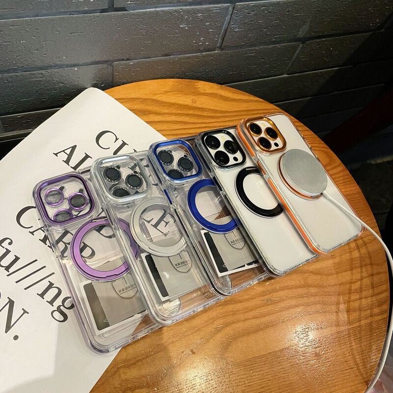 360回転アルミ合金スタンド携帯ケース磁気吸引iPhone16アップル全系転倒防止保護カバーレンズフィルム|undefined