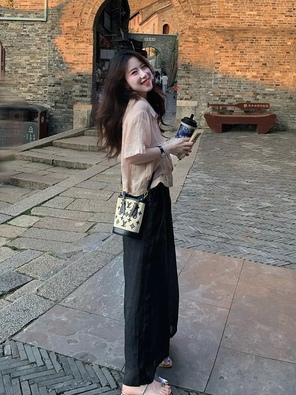 夏装穿搭一整套气质高级感巨好看绝美短袖衬衫休闲阔腿裤棉麻套装|undefined