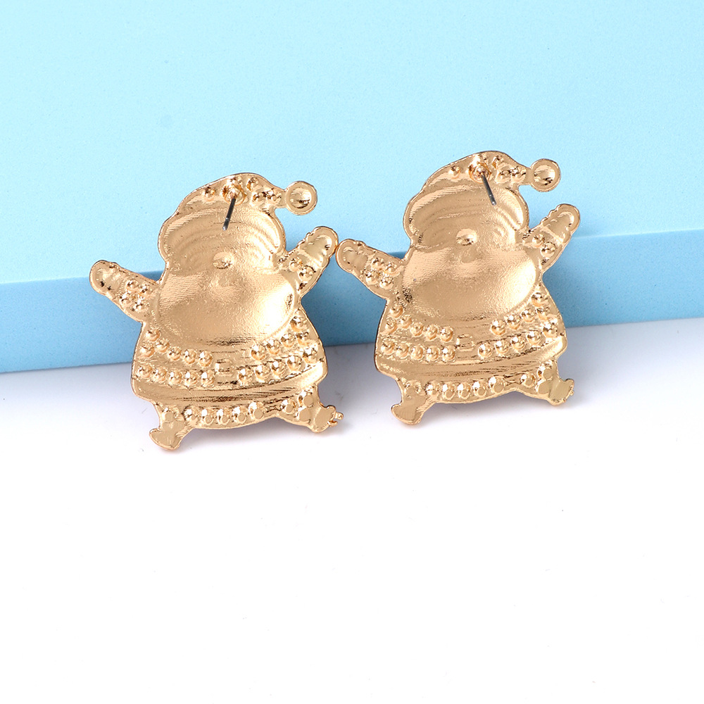 Fashion Santa Claus Alloy Inlay Rhinestones Womenu0027S Ear Studs 1 Pair