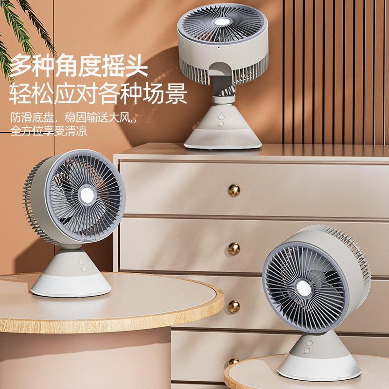 Ventilador de circulación transfronterizo de doble cabeza ventilador de escritorio ventilador de clips ventilador de escritorio ventilador de camping ventilador fotoeléctrico ventilador de pared dormitorio