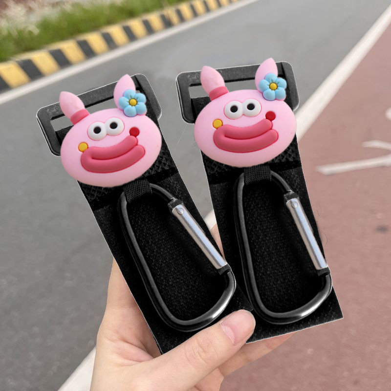 Cerradura de gancho de coche eléctrico frontal universal sin perforaciones lindo divertido de dibujos animados multifunción bicicleta bolso pesado