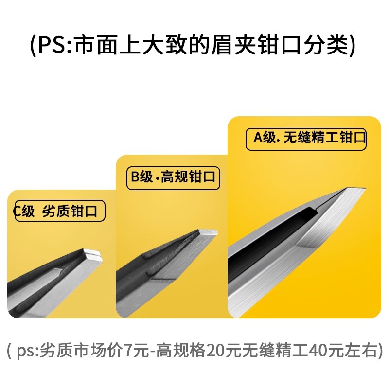 Pequeñas pinzas de cejas pinzas de cejas pinzas de regalo barbas para hombres pinzas pinzas set de alta generación