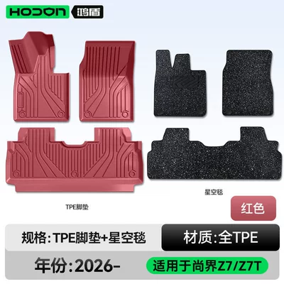 Modelə uyğun ayaqaltı — accessories carpet supplies - hongmeng-smart-travel-fashion-z7-26-models-double-layer-foot-mat-red-tpe-thickened-black-starry-sky-carpet-starry-sky-coverage