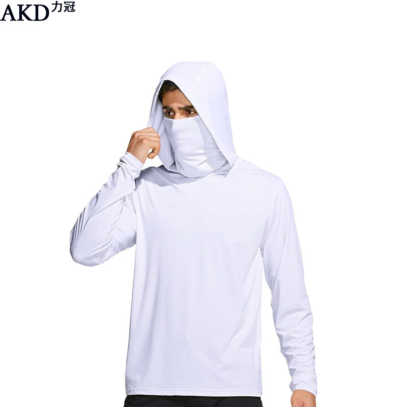 2026 acondicionamiento de verano abrigo protector solar al aire libre capuchon hielo chaqueta protector solar hombre máscara de pesca UV protector solar